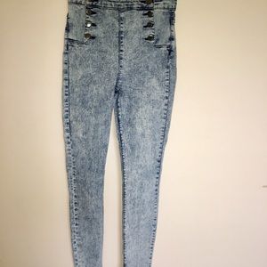 Forever 21 high wasted Washed out ankle jeans